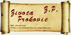 Života Proković vizit kartica